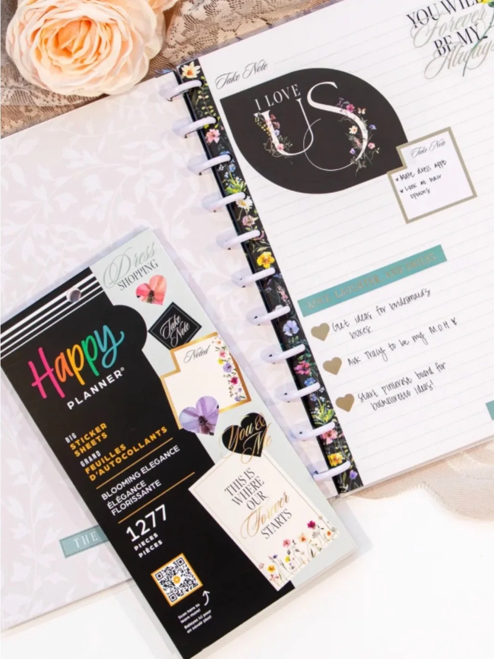 NWT-Happy Planner Blooming Elegance VALUE PACK STICKERS - BIG